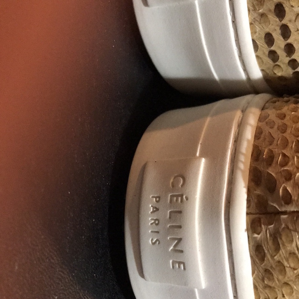 Celine womens Python Slip-On Shoes NEW 38 - Picture 3 of 5